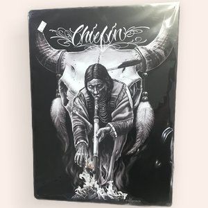 DGA Tin metal sign "Chiefin" NEW 12"x16"